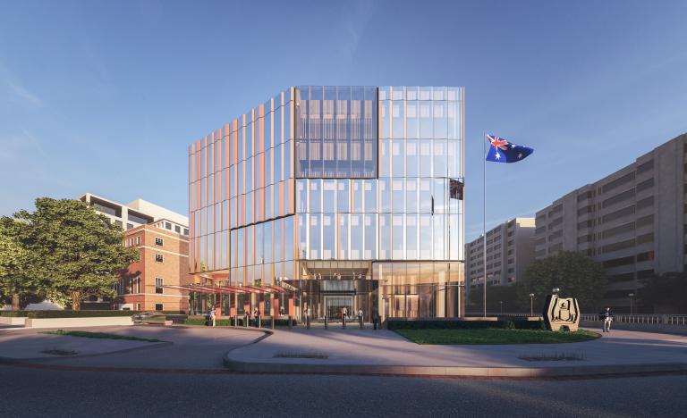 Rendered 3D image of the new Australian Embassy in Washington DC